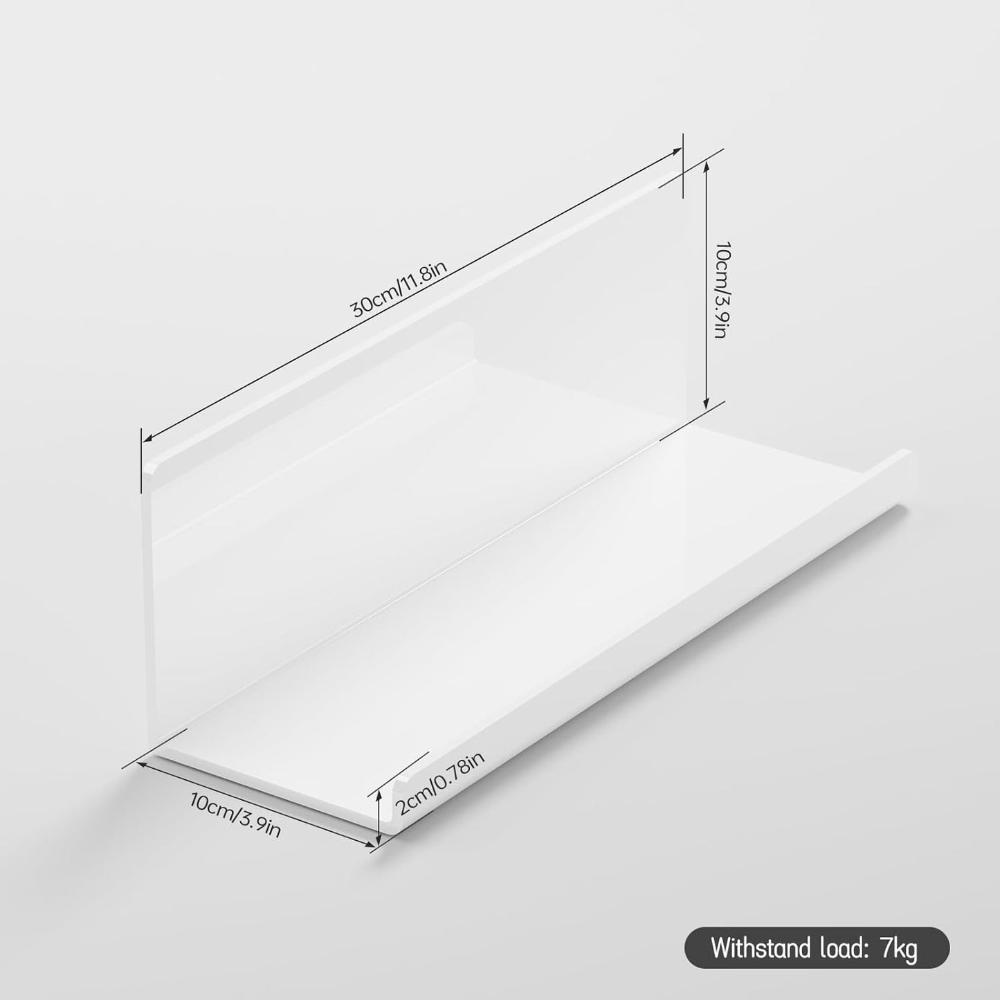 Acrylic Wall Floating Shelves Set of 2