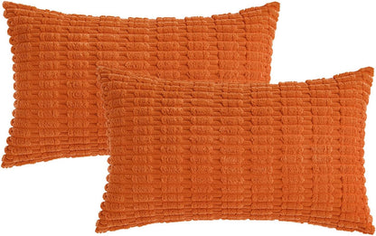 Corduroy Decorative Fall Throw Pillow Covers