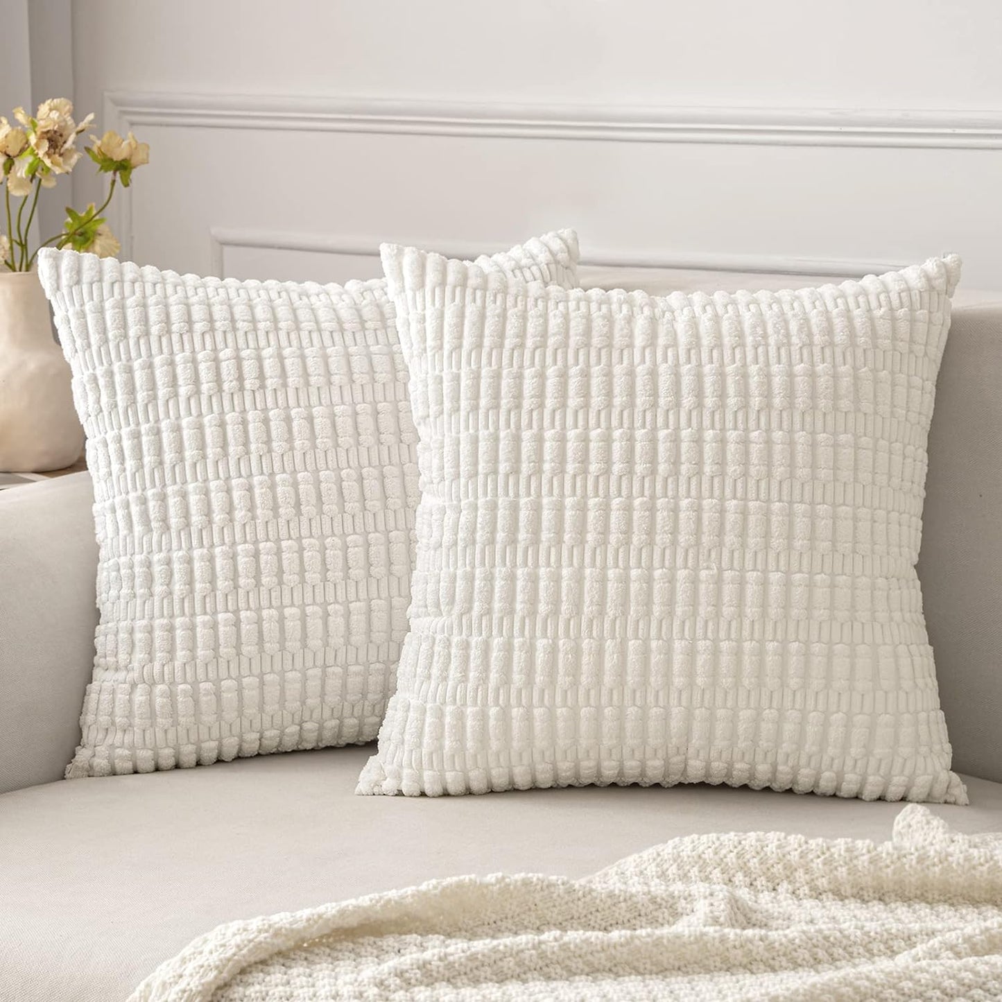 Corduroy Decorative Fall Throw Pillow Covers