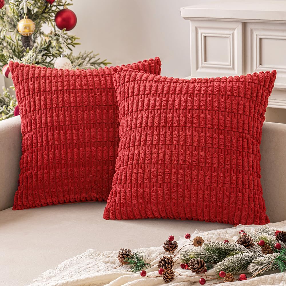 Corduroy Decorative Fall Throw Pillow Covers