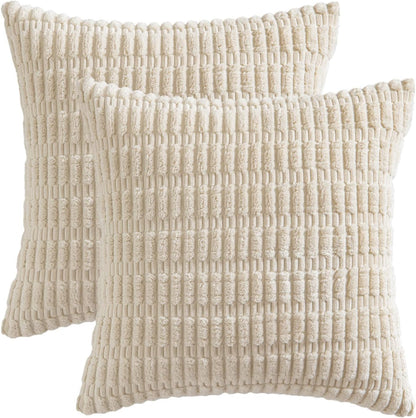 Corduroy Decorative Fall Throw Pillow Covers