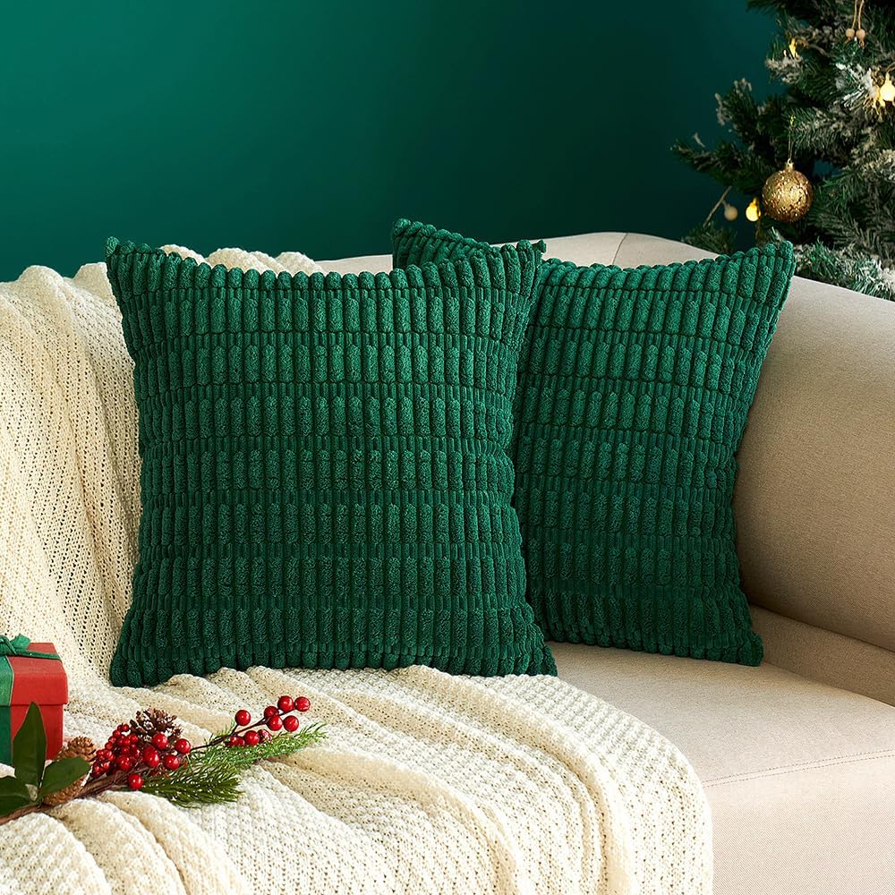 Corduroy Decorative Fall Throw Pillow Covers