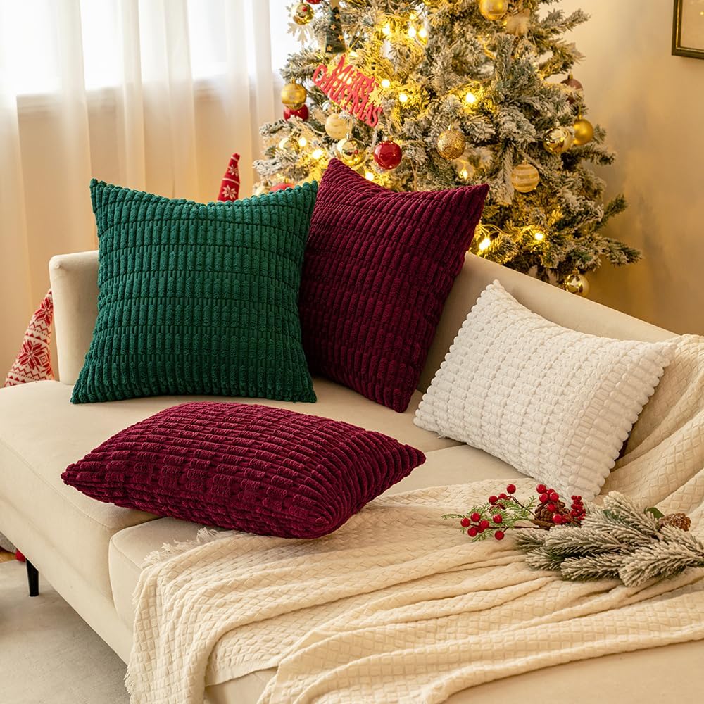 Corduroy Decorative Fall Throw Pillow Covers