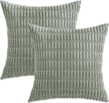 Corduroy Decorative Fall Throw Pillow Covers