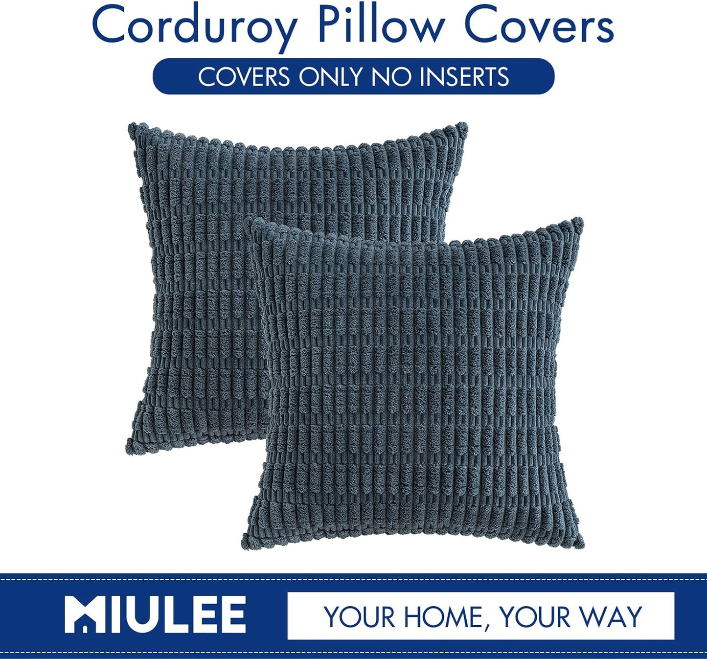 Corduroy Decorative Fall Throw Pillow Covers