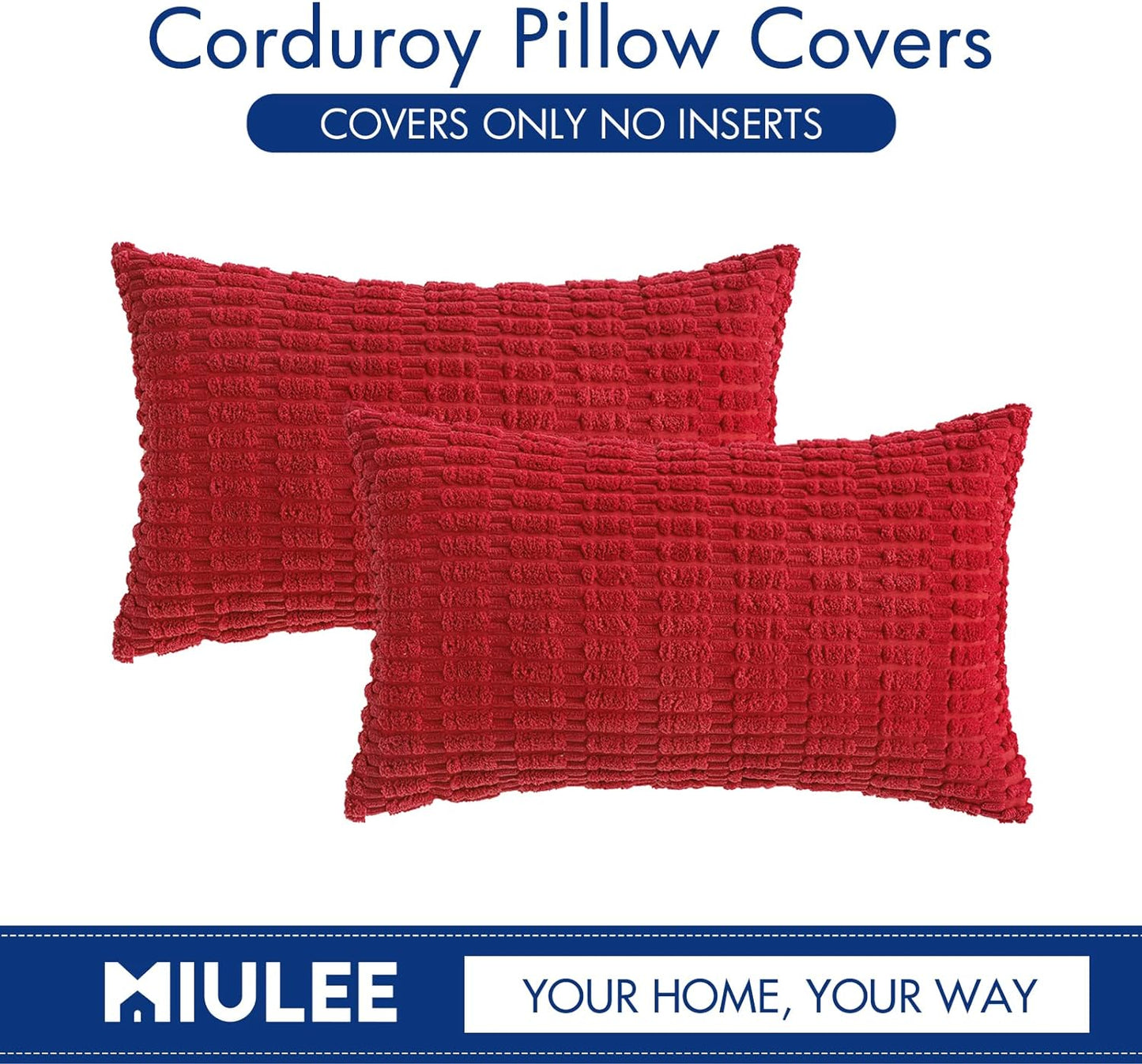 Corduroy Decorative Fall Throw Pillow Covers