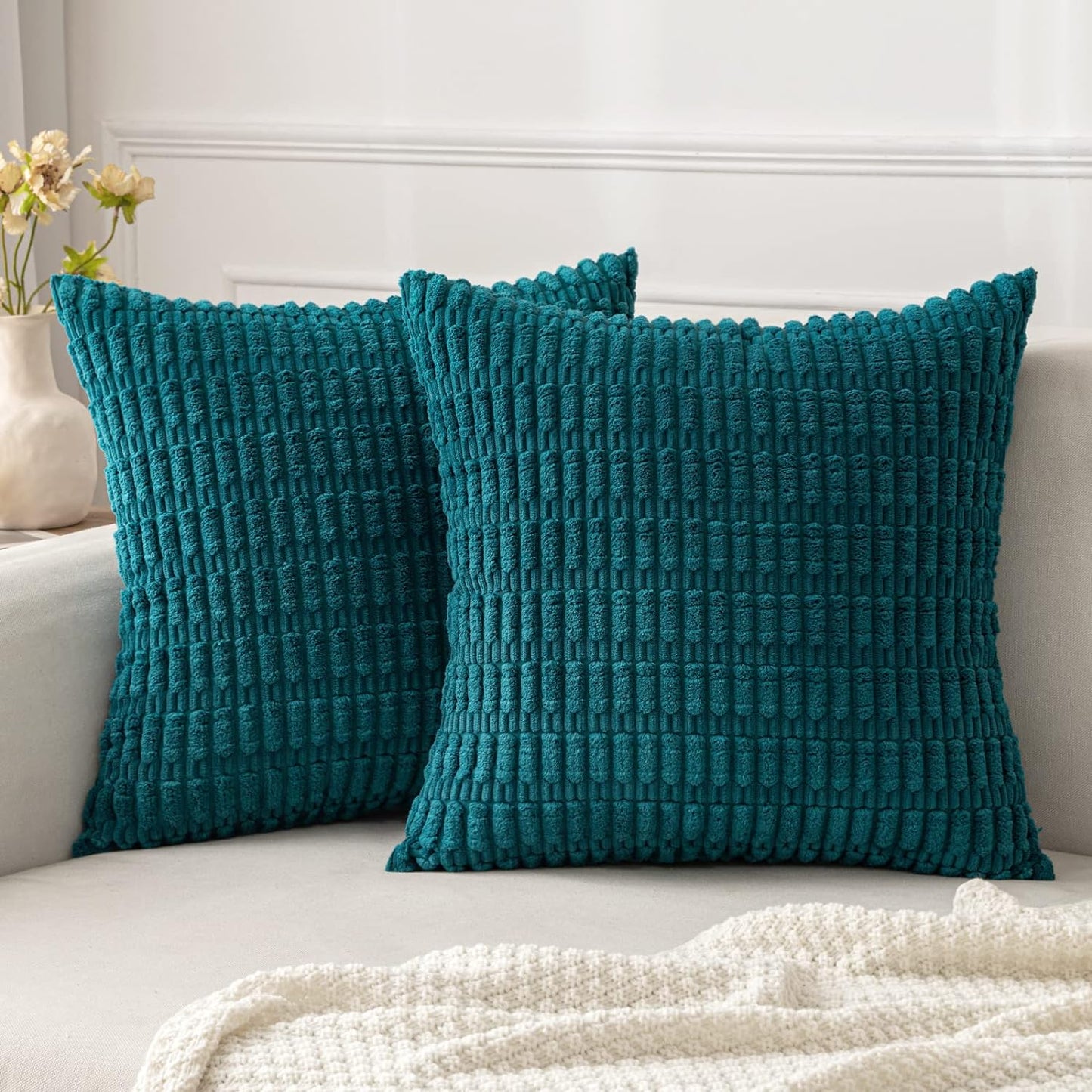 Corduroy Decorative Fall Throw Pillow Covers