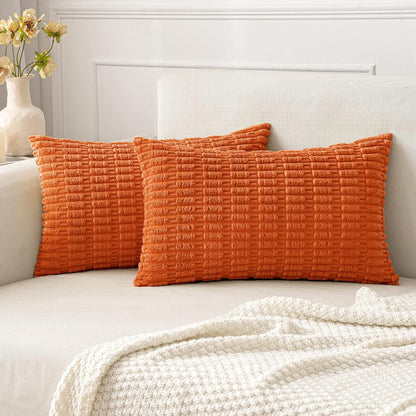 Corduroy Decorative Fall Throw Pillow Covers