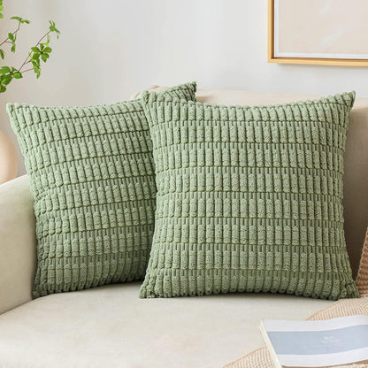 Corduroy Decorative Fall Throw Pillow Covers