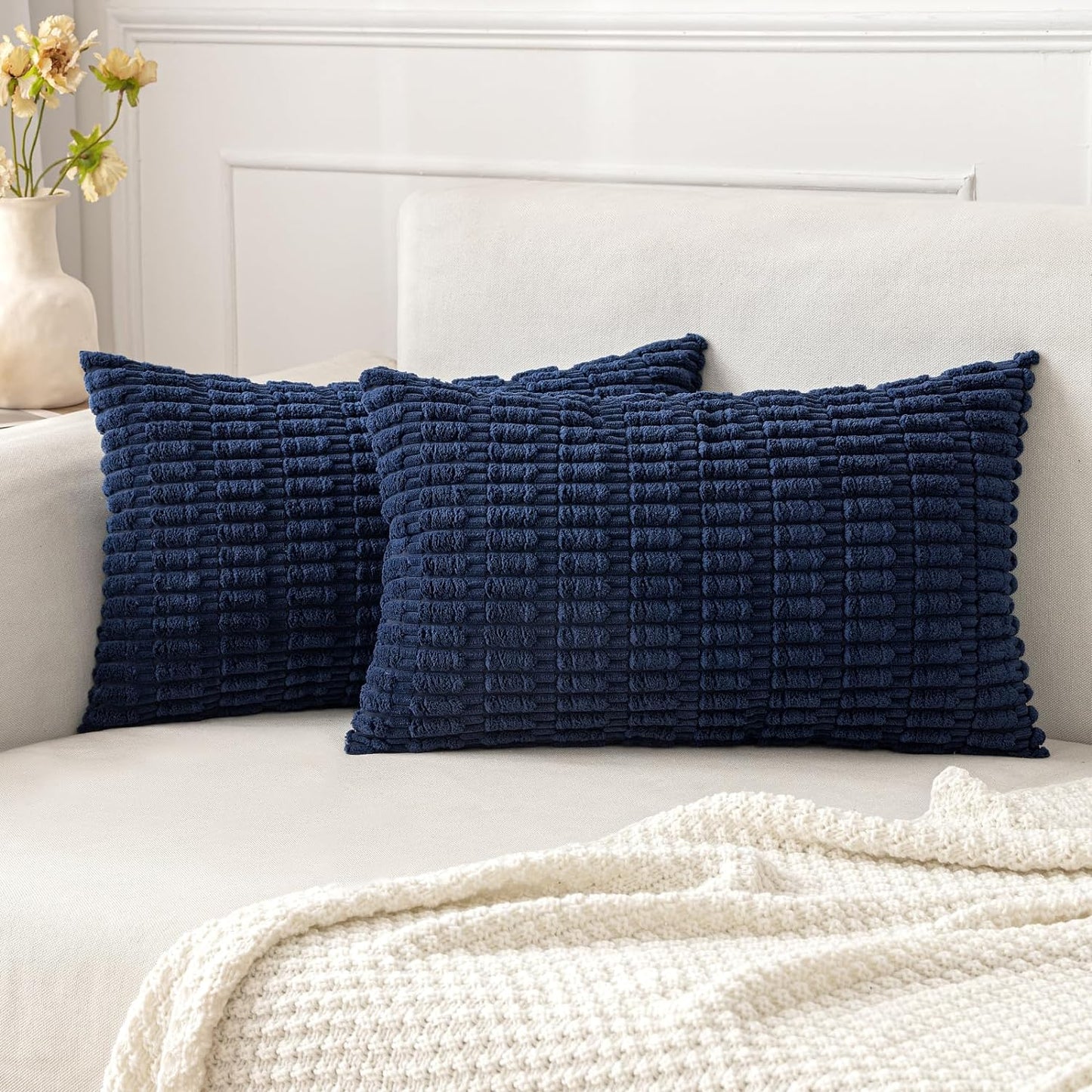 Corduroy Decorative Fall Throw Pillow Covers