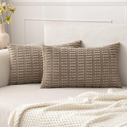 Corduroy Decorative Fall Throw Pillow Covers