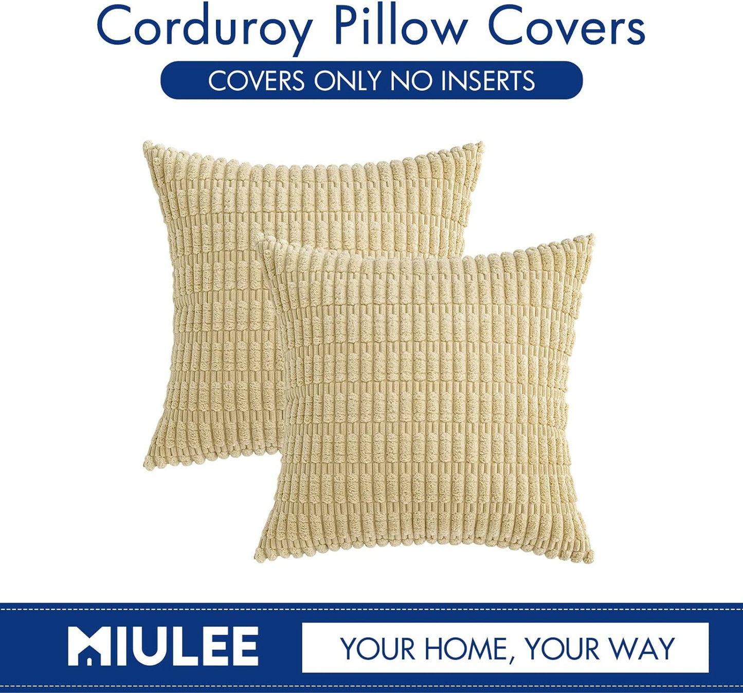 Corduroy Decorative Fall Throw Pillow Covers