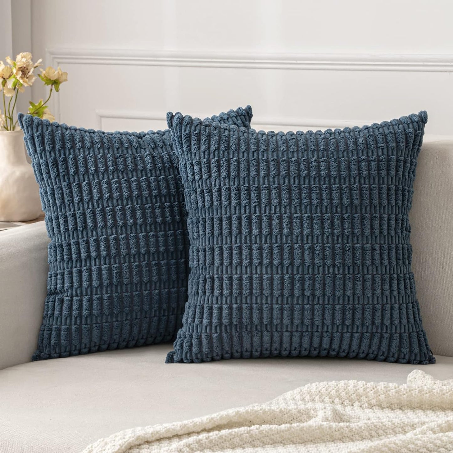 Corduroy Decorative Fall Throw Pillow Covers