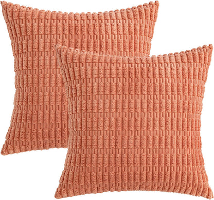 Corduroy Decorative Fall Throw Pillow Covers