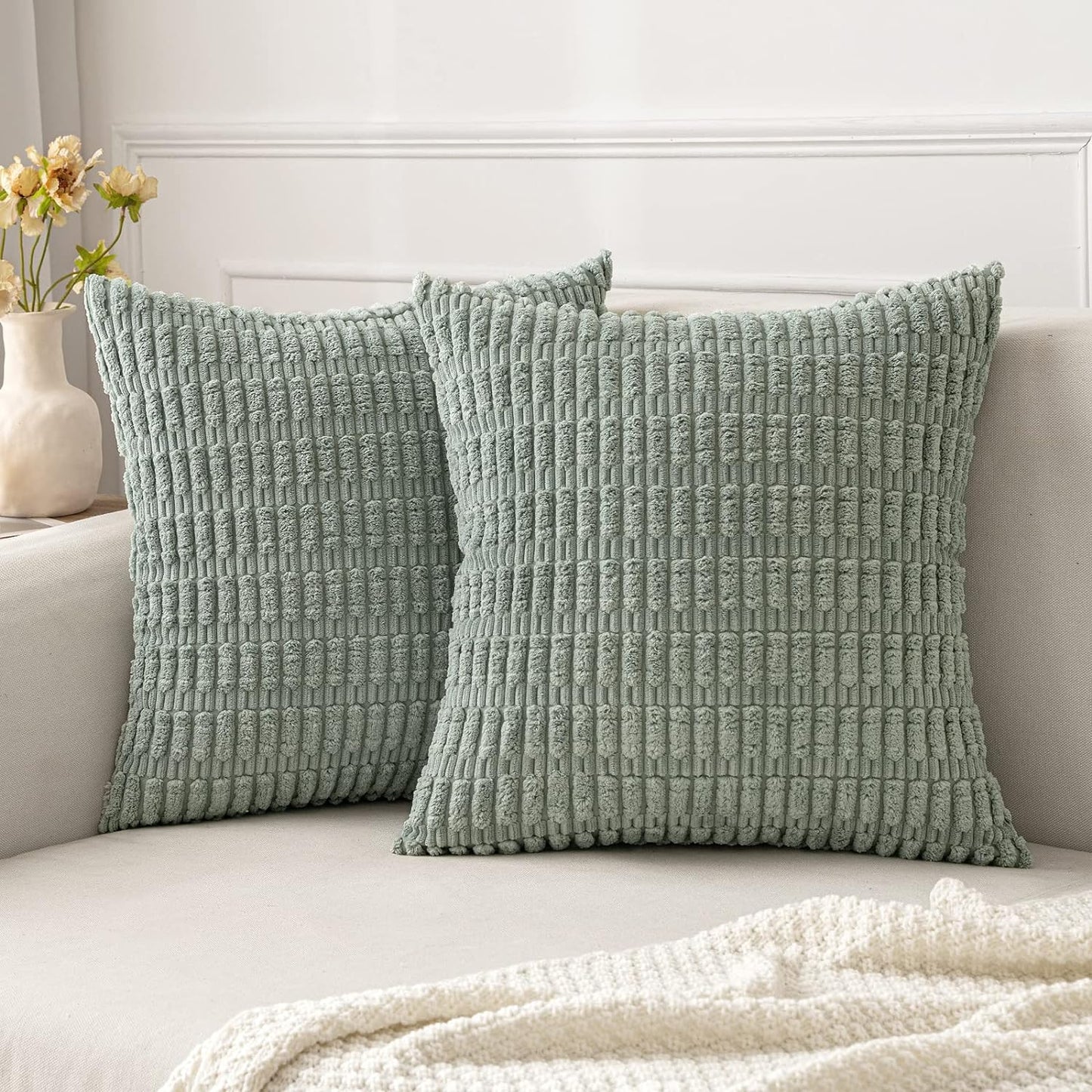 Corduroy Decorative Fall Throw Pillow Covers