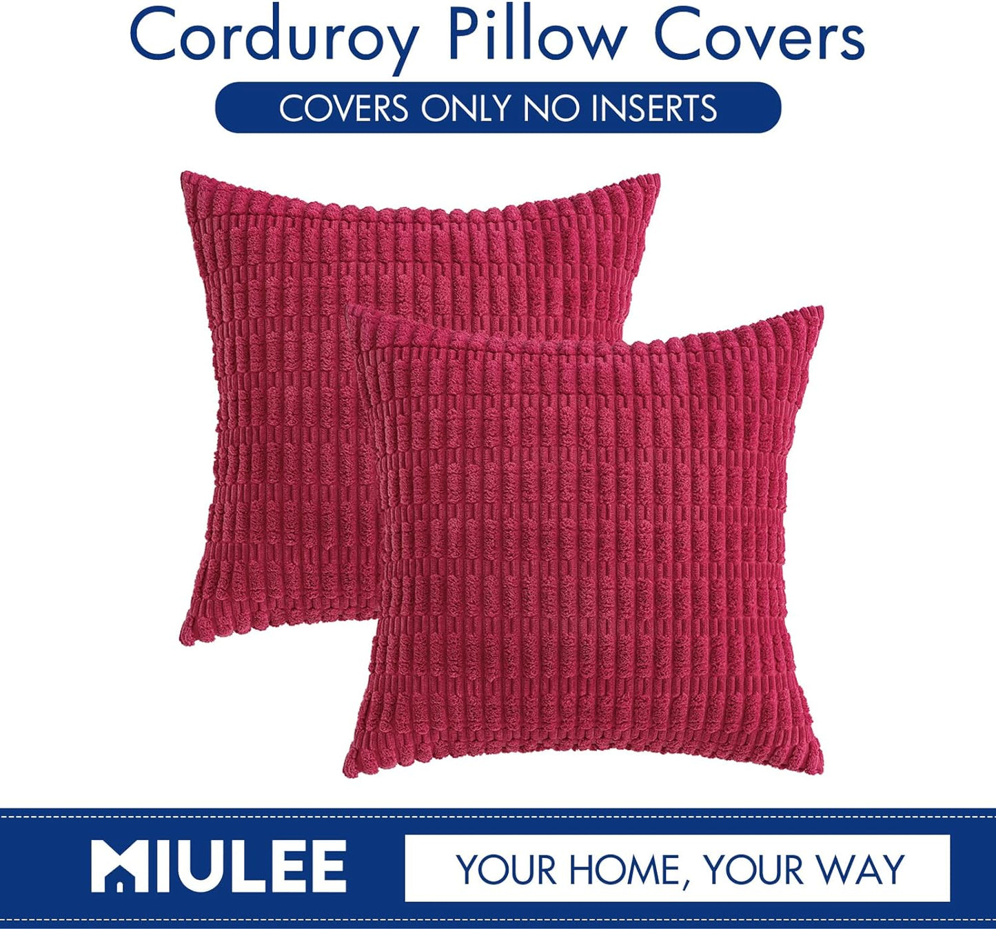 Corduroy Decorative Fall Throw Pillow Covers