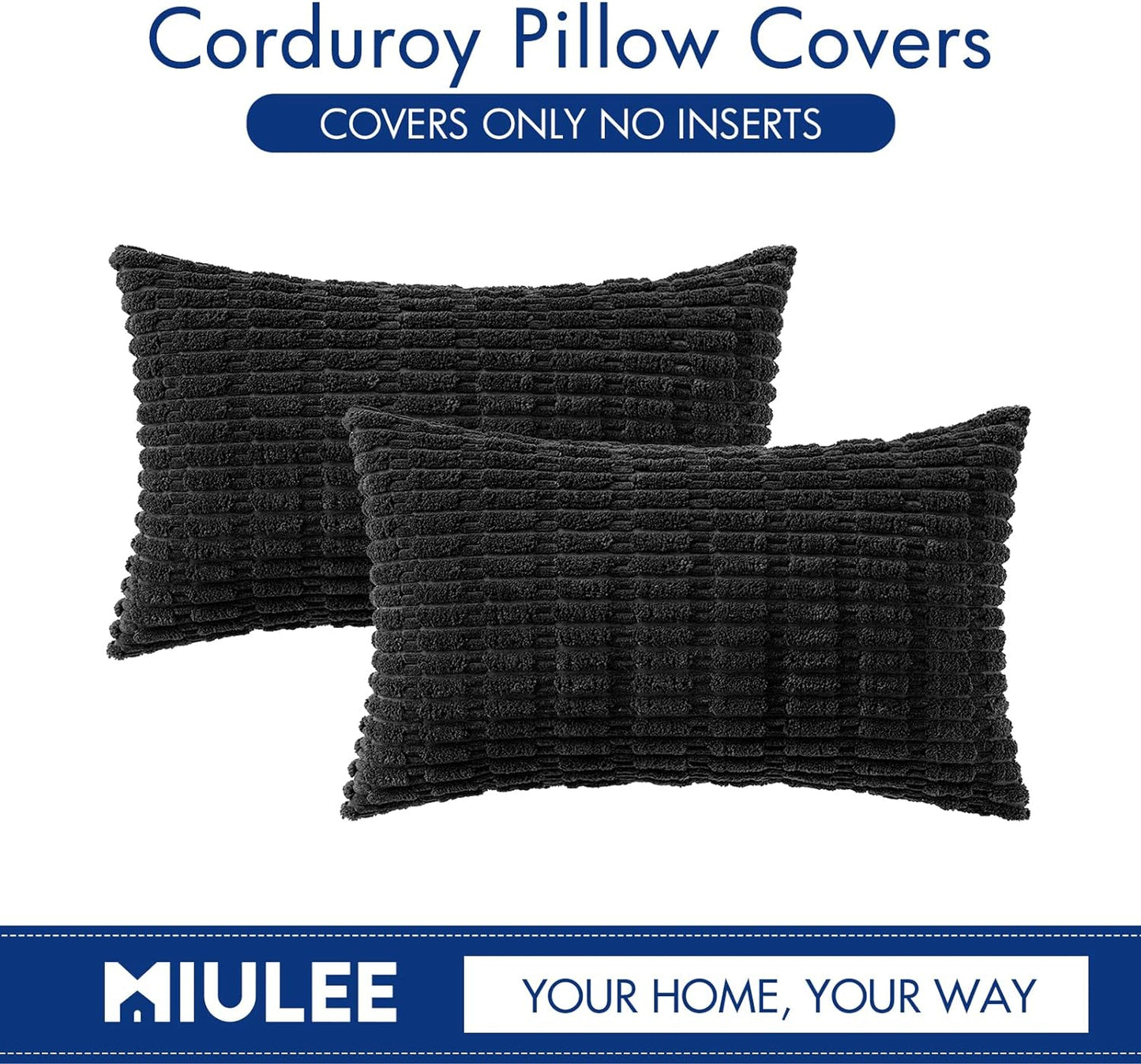 Corduroy Decorative Fall Throw Pillow Covers