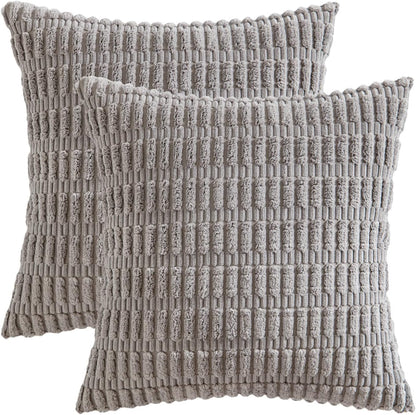 Corduroy Decorative Fall Throw Pillow Covers