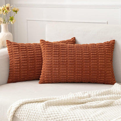 Corduroy Decorative Fall Throw Pillow Covers