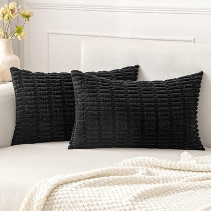 Corduroy Decorative Fall Throw Pillow Covers