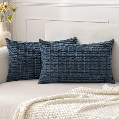 Corduroy Decorative Fall Throw Pillow Covers