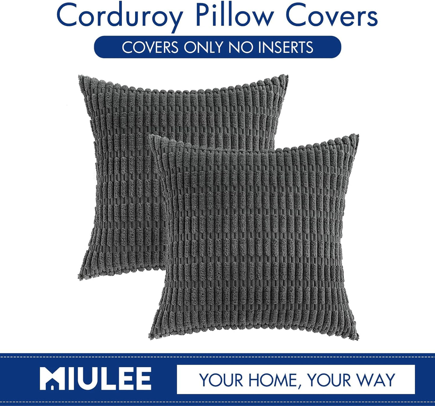 Corduroy Decorative Fall Throw Pillow Covers