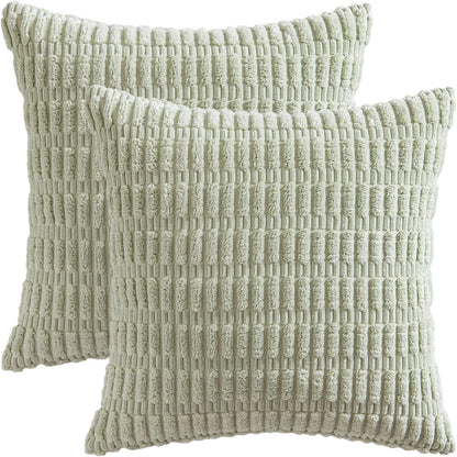 Corduroy Decorative Fall Throw Pillow Covers