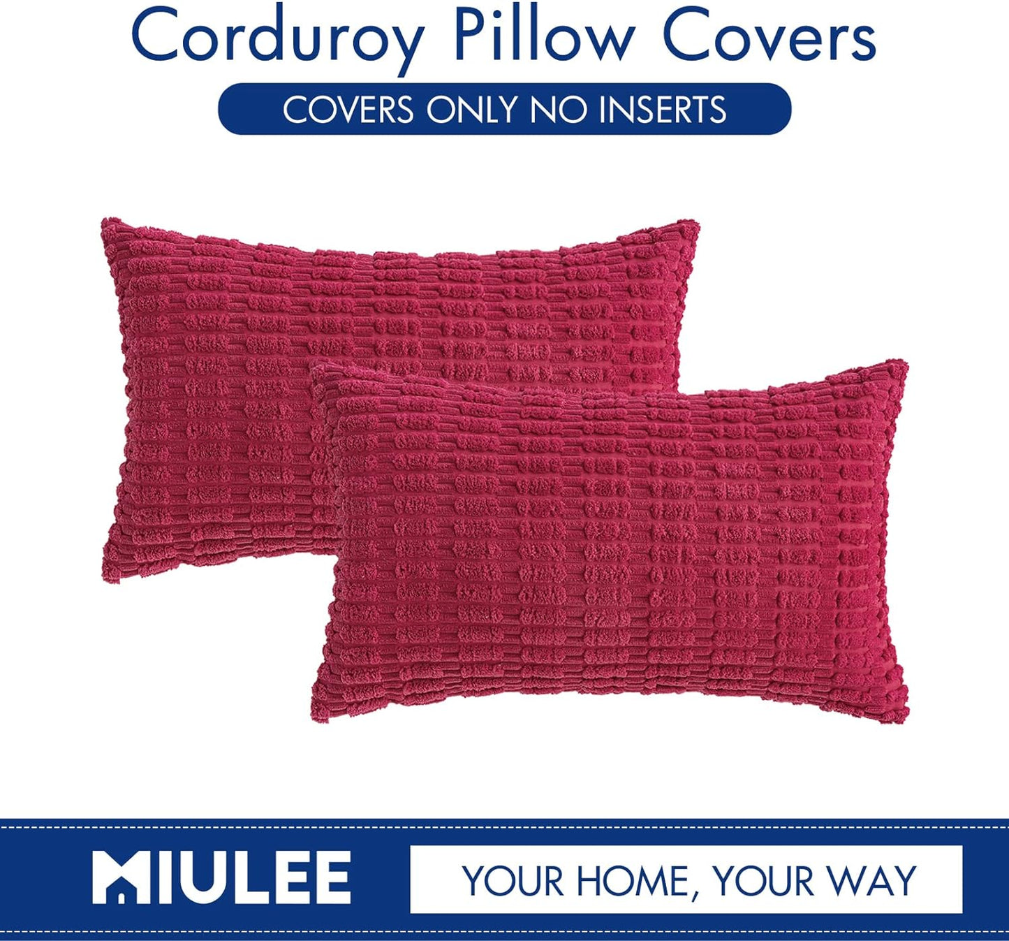 Corduroy Decorative Fall Throw Pillow Covers