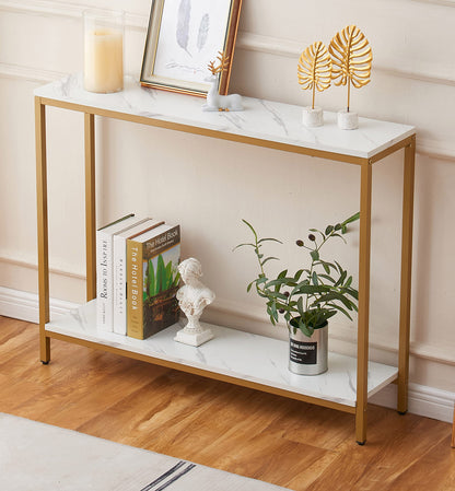 Console Table for Entryway (Faux Marble)