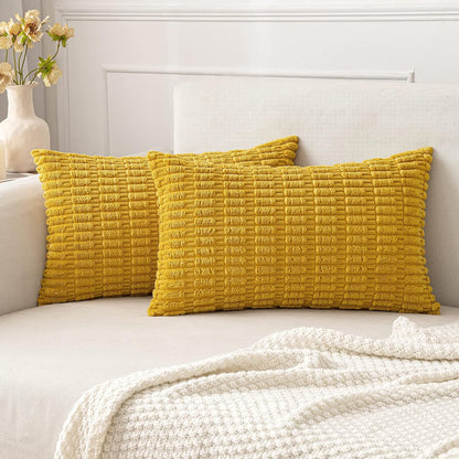 Corduroy Decorative Fall Throw Pillow Covers