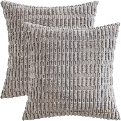 Corduroy Decorative Fall Throw Pillow Covers