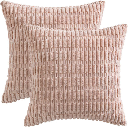 Corduroy Decorative Fall Throw Pillow Covers