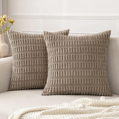 Corduroy Decorative Fall Throw Pillow Covers