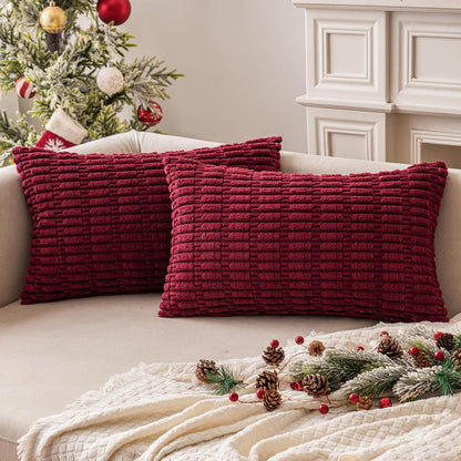 Corduroy Decorative Fall Throw Pillow Covers